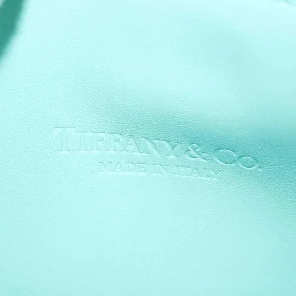 TIFFANY&Co. Reversible Tote Bag Leather Suede Gold Tone Auth 105966